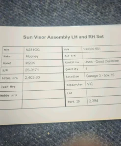 Mooney M20K Sun Visor